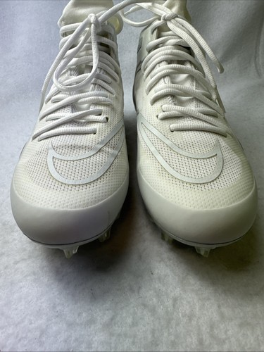 Nike Alpha Huarache 8 Elite Mid White Pure Platinum CW4440-110 da uomo taglia 9,5 - Foto 4 di 11