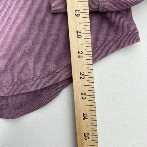 Camisa Wild Fable Para Mujer Pequeña Púrpura Henley Acanalada Bella Swan Elastizada Juniors - Imagen 10 de 10