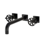 Kingston Brass KS602.RX Belknap Wall Mounted Tub Filler - Black