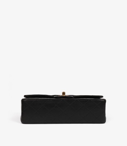 Chanel Black Quilted Lambskin Vintage Small Classic Double Flap Bag - Picture 7 of 11