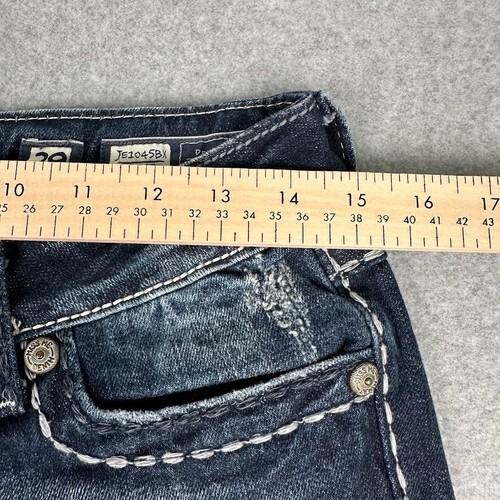 Miss Me Jeans Bootcut Embroid Low Rise 29x34 Distressed Whisk Dark Thick Stitch - Bild 6 von 10