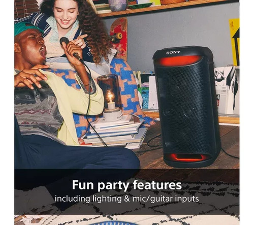 SONY SRS-XV500B Bluetooth Megasound IPX4 LED Lights Party Speaker - Black - Picture 11 of 12