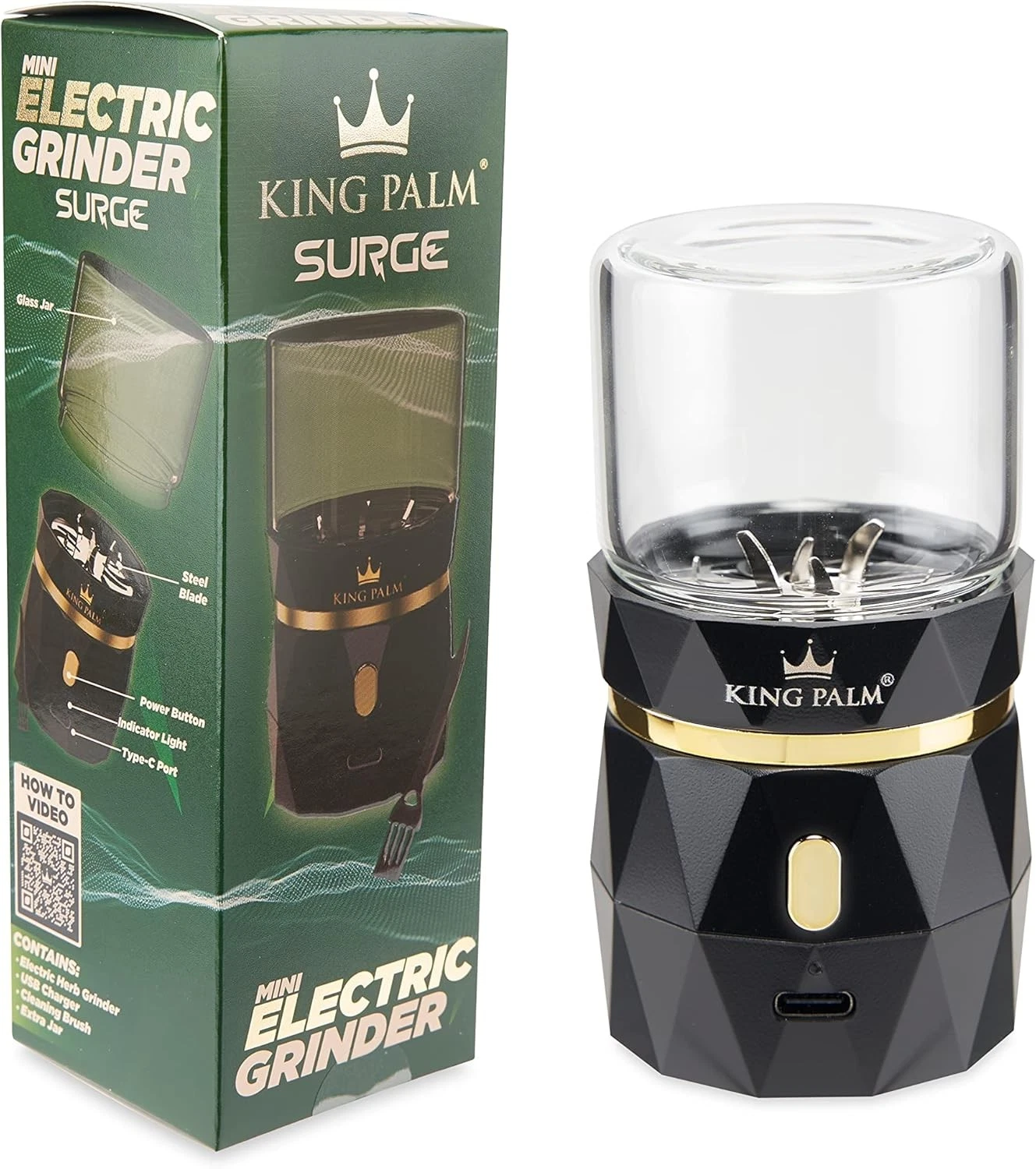 King Palm Electric Spice Grinder, USB Rechargeable Electronic Grinder Automatic
Opens in a new windo