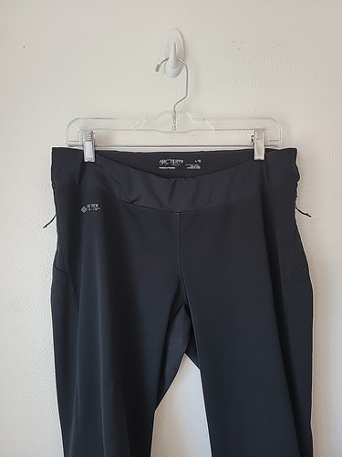 Arc'teryx Goretex Pants Trino Leggings Women's Large Black Softshell Zip Ankle - Picture 7 of 16