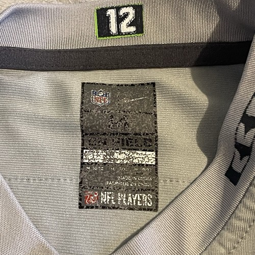 Seattle Seahawks Jersey Boys Medium Gray Russell Wilson Nike On Field Football - Picture 3 of 9