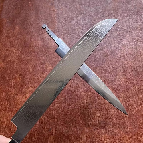 Japanese Sakimaru Yanagi Style Blank Blade Kitchen Chef Making Knife Damascus - Picture 4 of 18