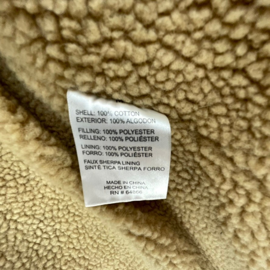 NWT Lee Premium Vest Mens M Brown Sherpa Lined Full Zip Pockets Work Outdoor