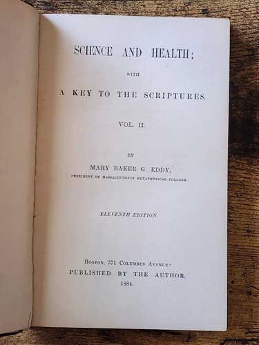 Science and Health Mary Baker Eddy 1884 Volumes 1 & 2 - 11th Edition w/Slipcase - Picture 10 of 24