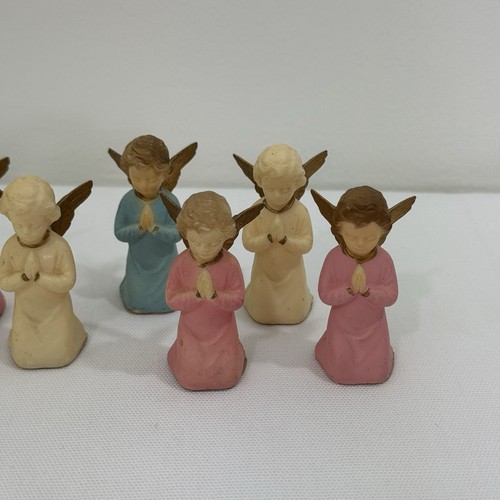 Vintage betende Engel Kunststoff 6er Set Made in Hong Kong - Bild 3 von 5