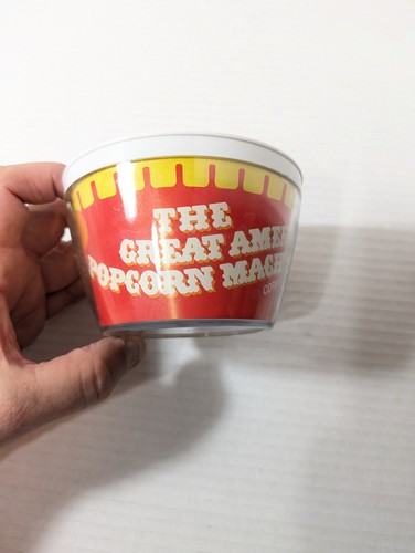 Vintage promo Great American Popcorn Machine Plastic 70s  Bowl - Picture 7 of 10