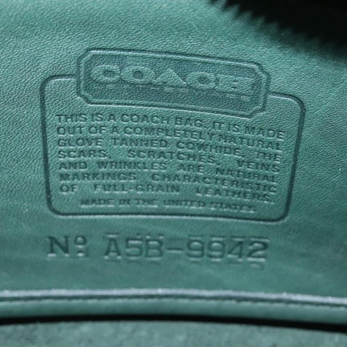 Coach Hand Bag Leather Green Auth 109432 - Picture 17 of 23