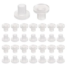 30pcs Flanged Sleeve Bearings 3.8mm ID 5mm OD 7.1mm Length Nylon Bushings, White