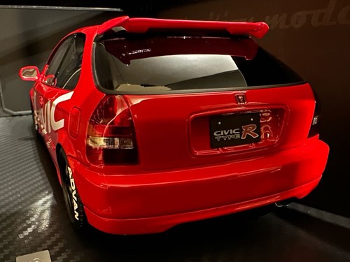  1/18 Ignition Model Honda CIVIC EK9 Type R Red KANJO JDM Diecast Car IG2680 EG6 - Picture 6 of 12