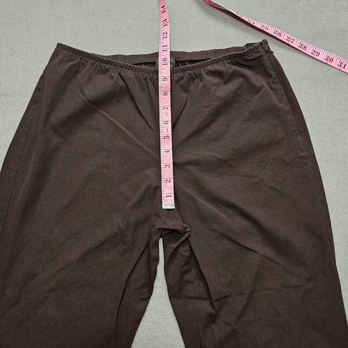 Eileen Fisher Hose Gr. M Seitenreißverschluss Stretchhose Gummibund Lagenlook braun - Bild 4 von 10