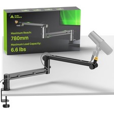 Low Profile Boom Arm Design for Heavy Mic 6.6lbs Load Capacity, Stable Gear...