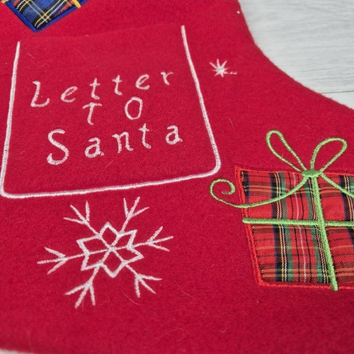 Handgefertigter großer Weihnachtsstrumpf Stiefel Weihnachten Urlaub Design Dekorationen 15"x 7" - Bild 2 von 8