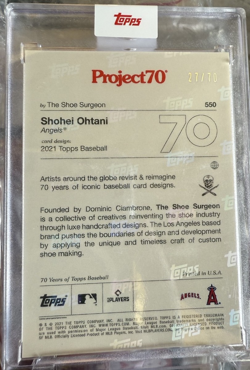 2021 TOPPS PROJECT 70 - SHOHEI OHTANI BY SHOE SURGEON - RAINBOW