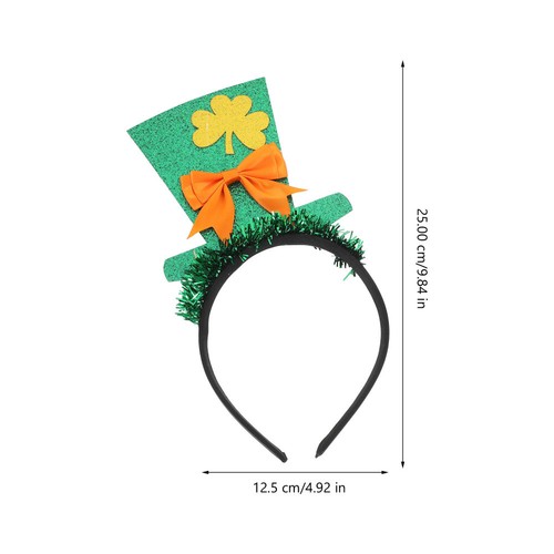 Diadema Día de San Patricio Sombrero Diseño Aro para el Pelo Día de San Patricio Decorativo - Imagen 5 de 12