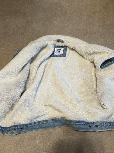 Vintage Camel Joe Men’s Jacket XL Cigarette Denim Sherpa Lined See Pictures!! - Picture 8 of 14