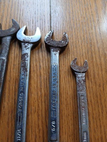 5 Craftsman USA Combo/open End Wrenches 5/8," 3/4", 11/16", 11mm, 7/8" - Picture 14 of 15