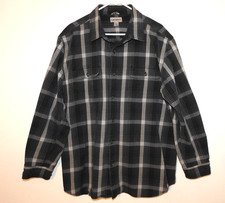 CARHARTT 100596-470 Mens Size 2XL Cotton Button Up Plaid Shirt Jacket