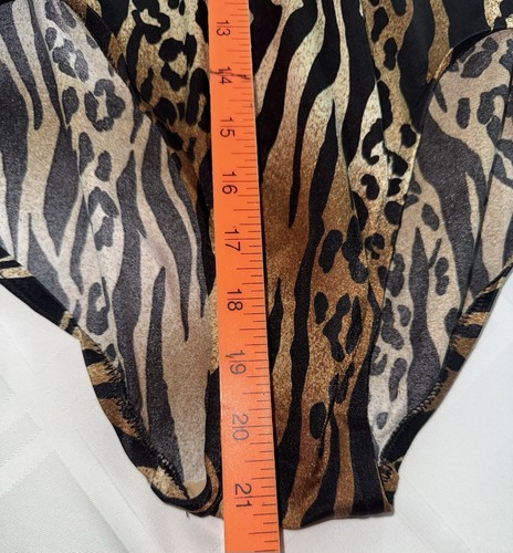 Vintage Animal Badeanzug Leopard Tiger Neckholder zum Binden PinUp Rockabilly + BH Union 16 M L - Bild 9 von 15