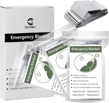 Emergency Mylar Thermal Blankets, Designed for Outdoors, Survival Reflective ...