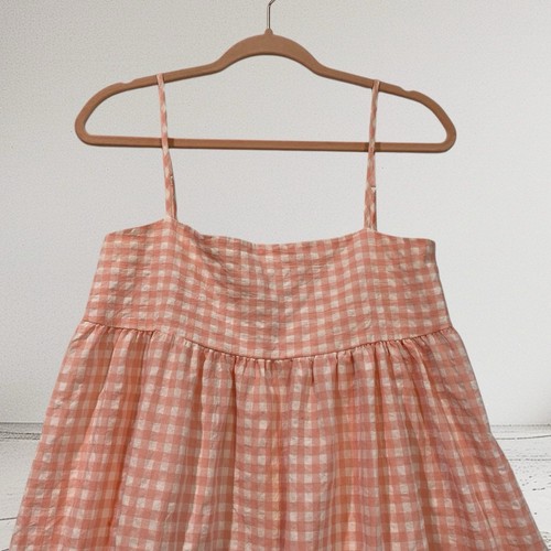 Petal & Pup Women’s Pink Gingham Babydoll Dress Size 4 Lightweight Pockets - Picture 8 of 21