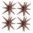  4 Pcs 22inch 4D Chocolate Explosion Star Mylar Brown Balloons for Purple Gold