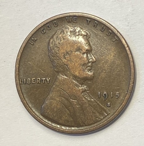 1915-S Lincoln Cent Wheat Penny. VG/F. Nice Chocolate Brown Coin. Better Date
