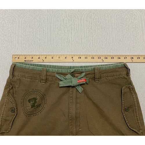 Pantalones Cortos de Carga Vintage Akademiks Utilitarios Exterior Marrón Militar Senderismo Y2K Para Hombres L - Imagen 10 de 14