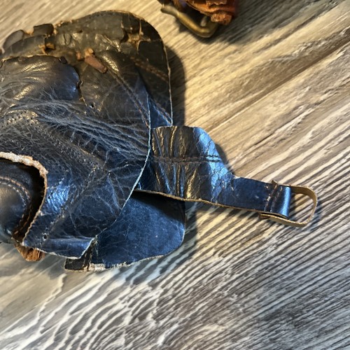 (2) Vintage Leather Saddle miniature saddle - Picture 5 of 10