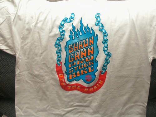 SHAWN GANN OFF THE CHAIN TEE SHIRT NEW LARGE Pro Bike Tour Mac Tools Racing - Picture 2 of 2