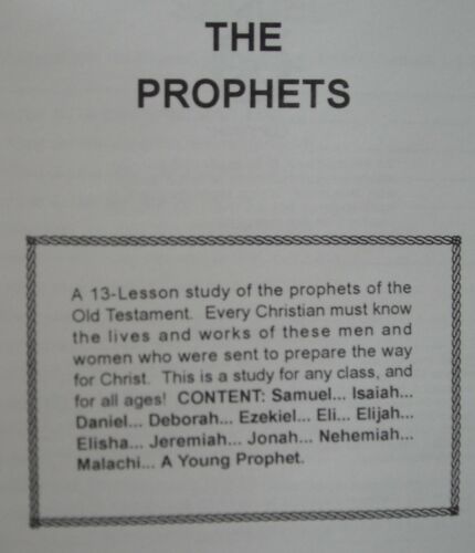 THE PROPHETS ~ 13 LESSONS ~ Bill Smith ~ Church of Christ ~ FREE SHIPPING - Picture 2 of 4