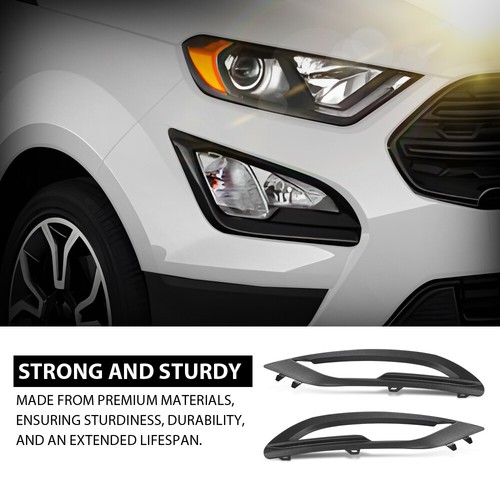 Fog Light Bezel Lamp Cover Trim Left+Right Fit For 2018-2021 Ford EcoSport - Picture 10 of 12