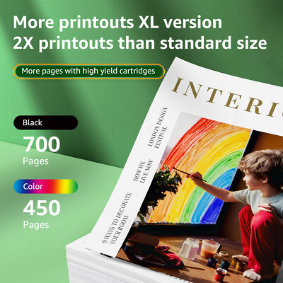 2 Cartucce D'inchiostro Nero Compatibili HP 63 XL Per Stampanti HP Envy, OfficeJet, DeskJet