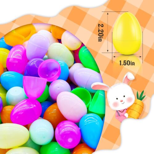 FORLINX 50Pcs Empty Plastic Easter Eggs - Party Decorations Printed Shells Fi... - Picture 8 of 8