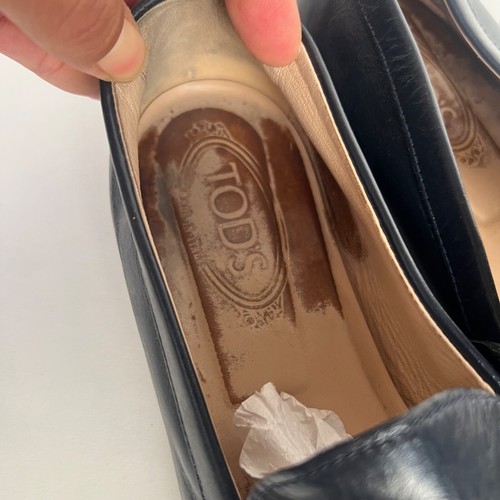 Tod's schwarze Leder Fransen Slipper Halbschuhe Metallkette Gr. 40 ( 25,5 cm ) Italy - Bild 20 von 24