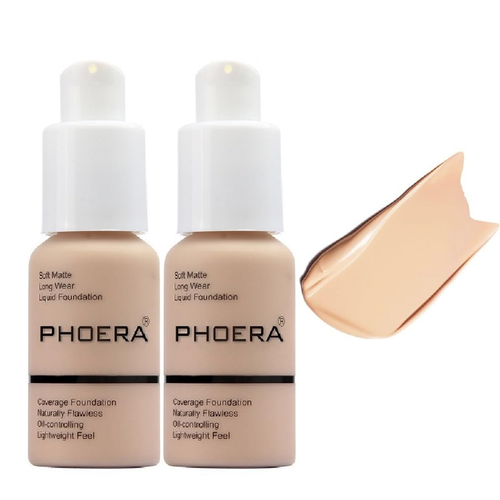 2er Pack Foundation Make-up, Soft Matte 24HR Oil Control, Full Coverage, 30 ml - Bild 12 von 12