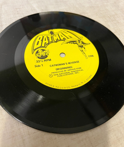 Vintage 1975 Batman "The Catwoman's Revenge" Power Records 33 1/3 RPM Record 7" - Picture 7 of 11