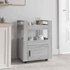 NNEVL Kitchen Trolley Grey Sonoma 60x45x80 cm Engineered Wood
