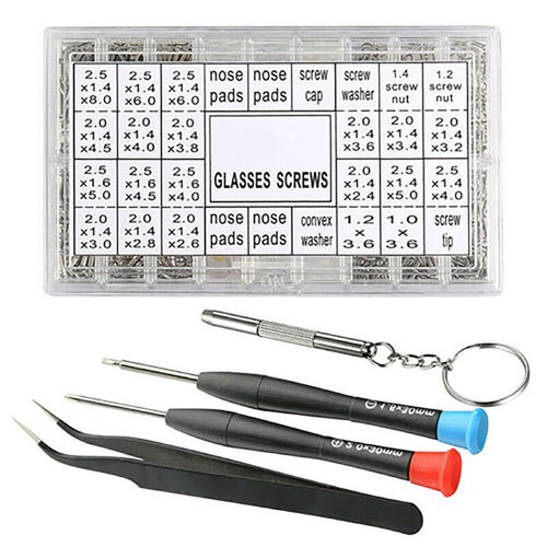 Brillen Reparatur Set mit Schrauben Muttern Nasenpads für Brillen Sonnenbrillen - Bild 10 von 13