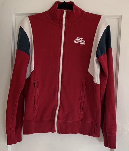 Nike Jacket Mens Small Air Heritage Track Maroon Red White Blue 547103-610*