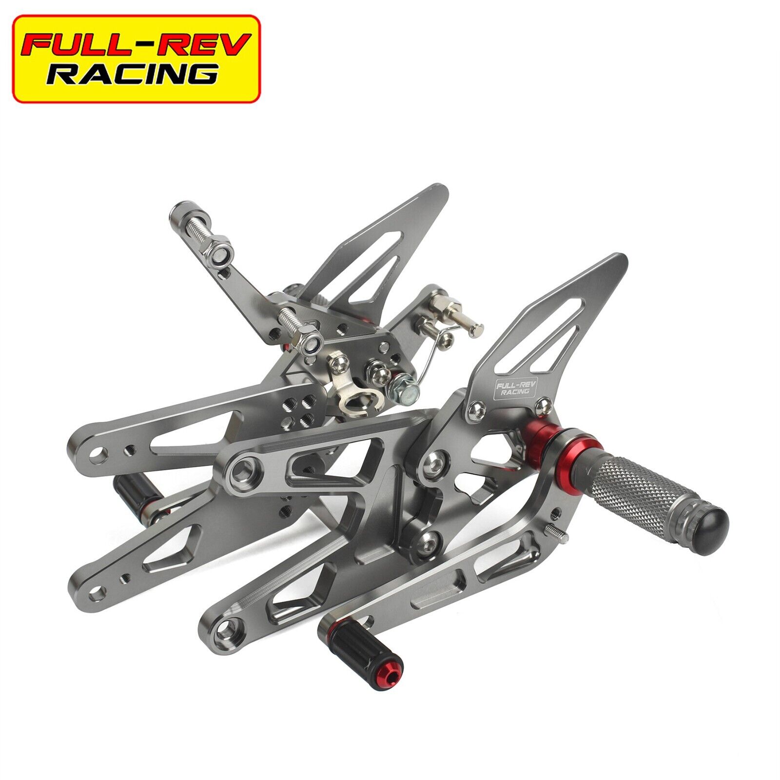 FULL-REV For YAMAHA YZF-R6 R6 2003-2005 Adjustable Rearset Foot Pegs Footrests