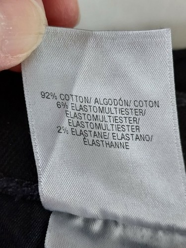 Pantalones de mezclilla Hudson de pierna recta negros blancos a rayas mezcla algodón 27 - Imagen 5 de 5