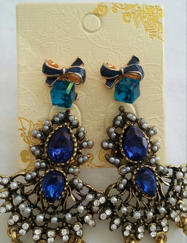 NEU Damen Konvolut Schmuck 2 Halsketten, 1 Paar Ohrringe - Bild 5 von 6