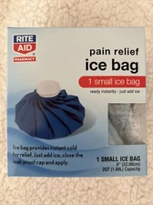 Rite Aid Pain Relief Ice Bag, Small 9” 2qt NIB