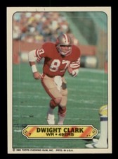 1983 TOPPS FOOTBALL STICKER #7 DWIGHT CLARK SAN FRANCISCO 49ERS