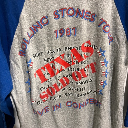 Camisa raglán vintage 1981 The Rolling Stones agotada gira talla mediana gris azul - Imagen 11 de 14
