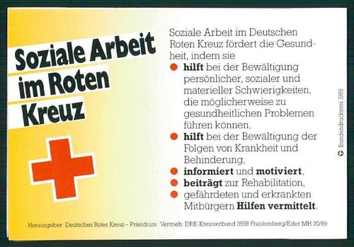 GERMANY STAMP BOOKLET 1989 RED CROSS CROIX RUGE ROTES KREUZ RARE!! h6506 - Picture 3 of 4